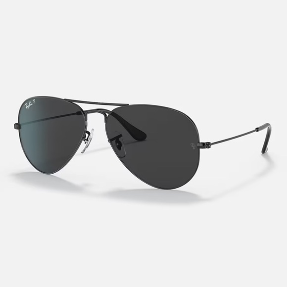 Ray Ban - AVIATOR Sunglasses - Total Black - Picture 3 of 10